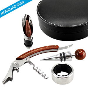 Set de Vino PU Negro