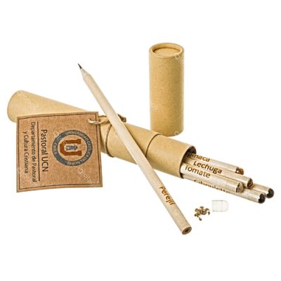 Estuche mix lápices con semillas