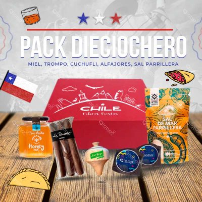 Pack Dieciochero con productos chilenos